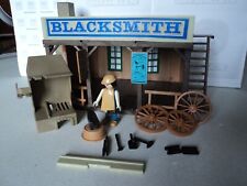 PLAYMOBIL vintage western maisons forge BLACKSMITH forgeron set 3430 de 1977