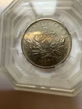 5 Francs 1971 Cu-Nickel Piefort Piedfort  1000ex FDC NGC SP66