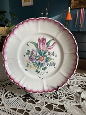 Ancienne assiette décor fleurs, de Geo Martel Strasbourg