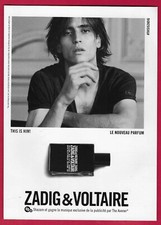 Publicité Papier - parfum "this is him!" de Zadig & Voltaire de 2017, Sam Lammar