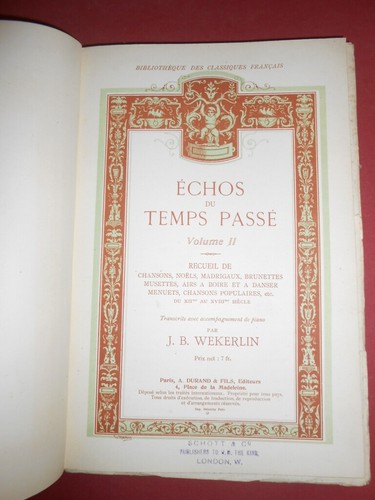 Echos temps passé recueil - du,