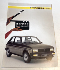 Notice Commerciale PEUGEOT 104 Style Z Série Spéciale - 1985 - Bel Etat.