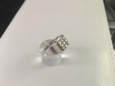 bague chevaliere or blanc 18