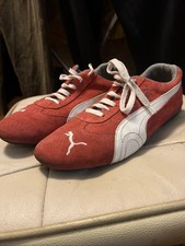Puma Sparco Speed Cat Taille 42 Rouge Et Blanc Daim Rare