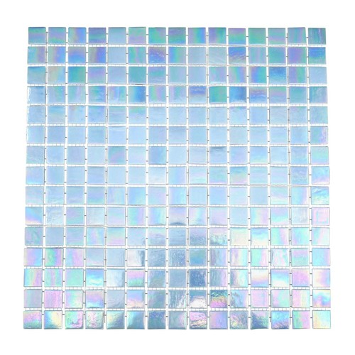 Light blue iridescent - blue, mosaic