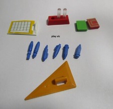 Playmobil Accessoires école crayon livre équerre school pencil square book 5971 