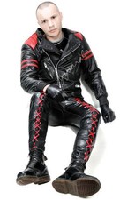 Pantalon jean à lacets en