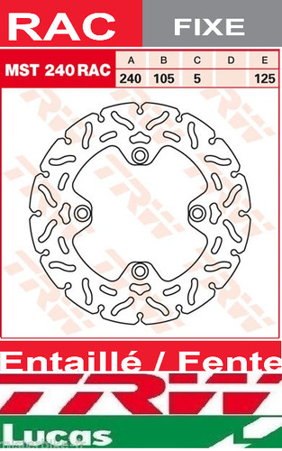 Disque frein avant trw - avant,