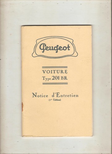 Notice entretient pour - , peugeot