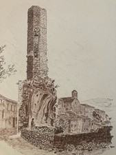 Très Beau  Dessin Encre Lavis