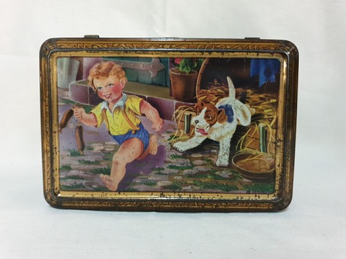 Boite ancienne tole litho - boite,