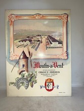ANCIENNE PLAQUE PUB DE MARQUE MOULIN A VENT CHANUT FRERE AVEC THERMOMETRE