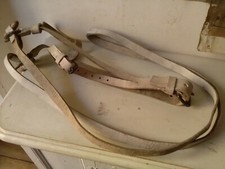 LICOL RENES CAVALERIE EMPIRE XIXe BUFLE BLA LONGE CAVEÇON CUIR ANCIEN BRIDE OLIV