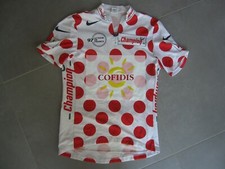 Maillot cycliste Nike à pois Tour France Cofidis 1997 Cyril Saugrain taille L