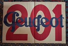 Affiche Originale Automobile, Voiture 201 Peugeot, Chachoin 1931