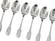 CHRISTOFLE CLUNY Rare Coffee MOKA set 6 spoons Brilliant luster Silverplated