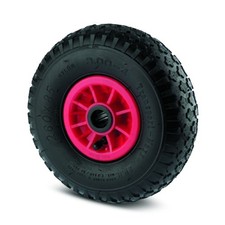 Roue gonflable polypro - rouleaux - pour diable et brouettes - Alésage ø 25 mm