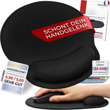 wortek Tapis de Souris avec Coussin en Gel en Mousse à mémoire de Forme - 23 x 2