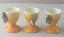 Lot de 3 coquetiers, décor