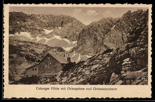 Carte postale coburger - postale, hütte