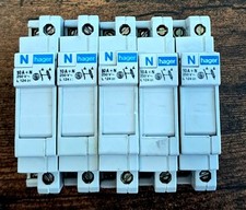 Lot de 5 Anciens PORTE-FUSIBLES 10 A HAGER