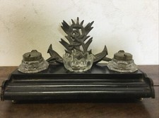 encrier ancien en bois