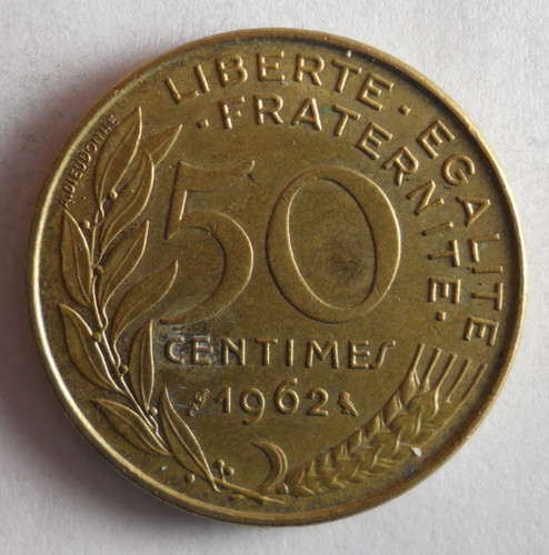1962 france centimes - france, 50