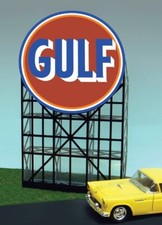 6082 Enseigne lumineuse panneau publicité GULF Miller Engineering  N/HO