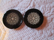 Attache de vêtement pâte de verre noire ancienne 1925-1930 