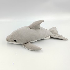 Peluche dauphin gris blanc