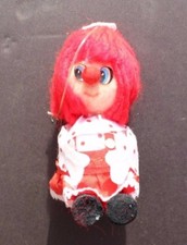 Vintage Raggedy Ann / Clown Girl Christmas Tree Ornament