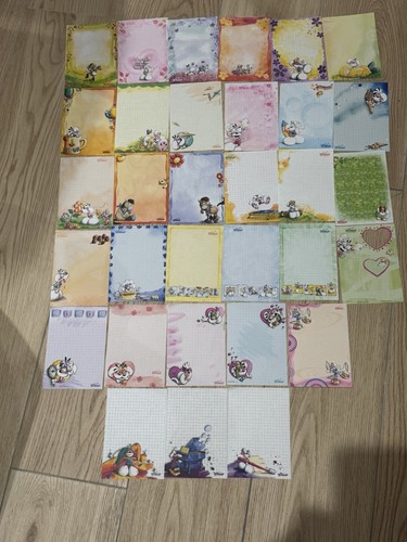Lot feuilles diddl blanches - a6,