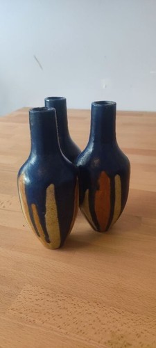 Vase triple grès flammé - vase,