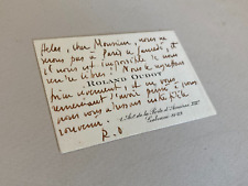 Roland OUDOT : Rare carte de visite autographe signée