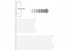 Barrière de sécurité extensible 1,40 m pour enfants TSS-85 - coloris blanc - Ca