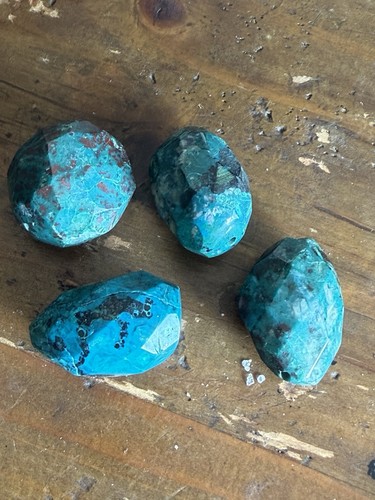 Luxe 4pc faceted turquoise - luxe, &