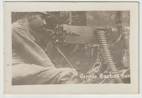Carte photo mitrailleur - carte, us