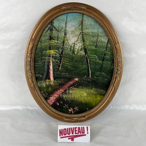 Tableau ovale peinture à - ➜tableau,