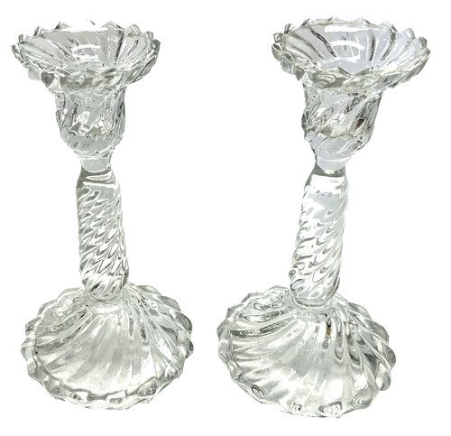 Paire bougeoirs anciens en - bougeoirs,