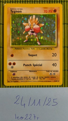 Carte pokémon tygnon 102 - pokémon,