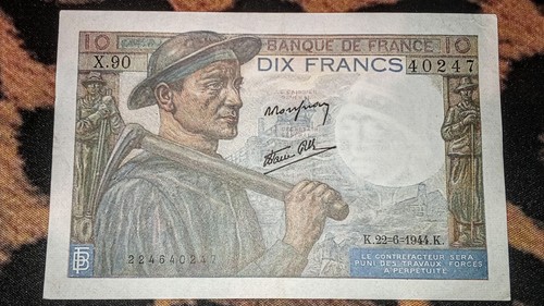 Billet francs mineur - 10,