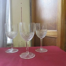 3 verres à eau ou vin rouge en cristal saint louis modèle Roty vendôme H 14,5 cm