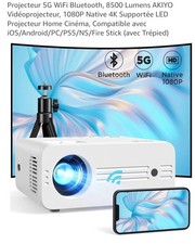Neuf vidéoprojecteur Akiyo 4K Avec Trépied 