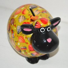 Tirelire céramique originale colorée POMME PIDOU MOUTON handmade fait main