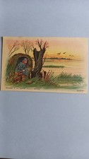 CARTE  POSTALE  CHASSE  CHASSEUR CHASSE  À  LA HUTTE  CANARD SAUVAGE