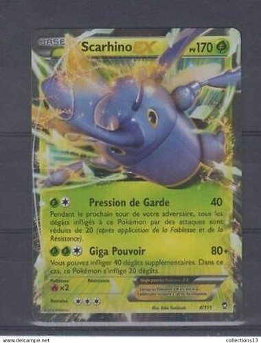 Carte pokemon scarhino ex - carte,