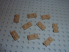 9 x plaques LEGO DkTan 1x2 ref 3023 / Set 10221/10211/10196/10193/10197/7197...