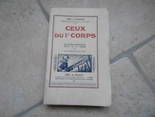 livre ABBE SCHUHLER Ceux du 1 er corps recits de guerre 1914 1918 édition 1933