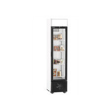 Vitrine réfrigérée positive 221 Litres, 1 porte vitrée battante, SLIM, 210 W, 22