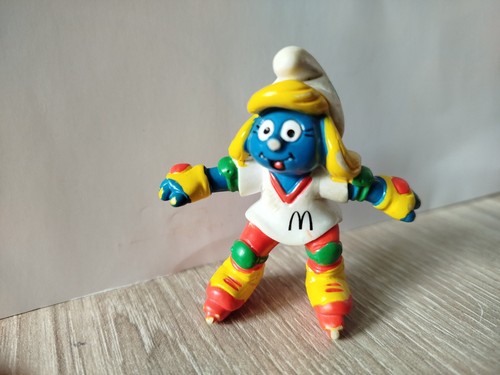 Figurine schtroumpfette roller - schtroumpfette,